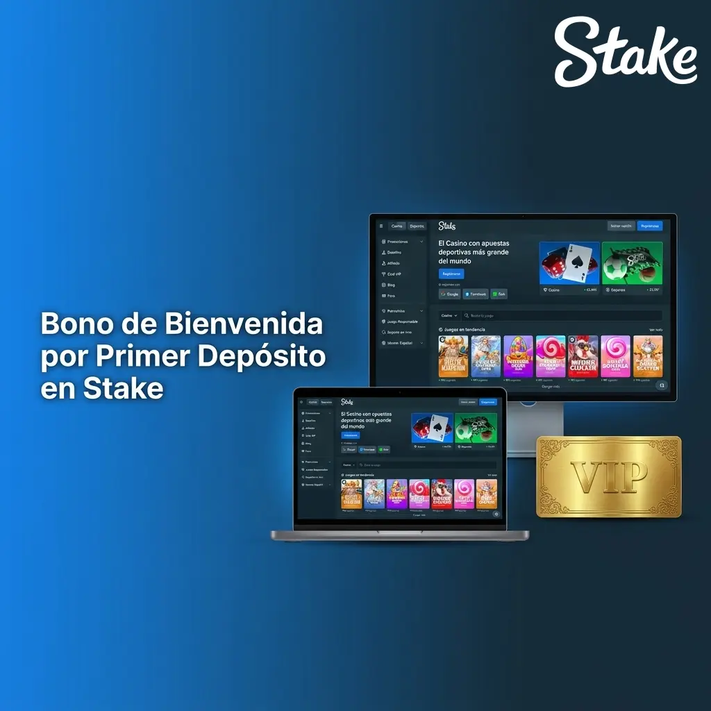 Bono de bienvenida Stake Perú: 100% en primer depósito hasta S/ 500 para casino y apuestas deportivas