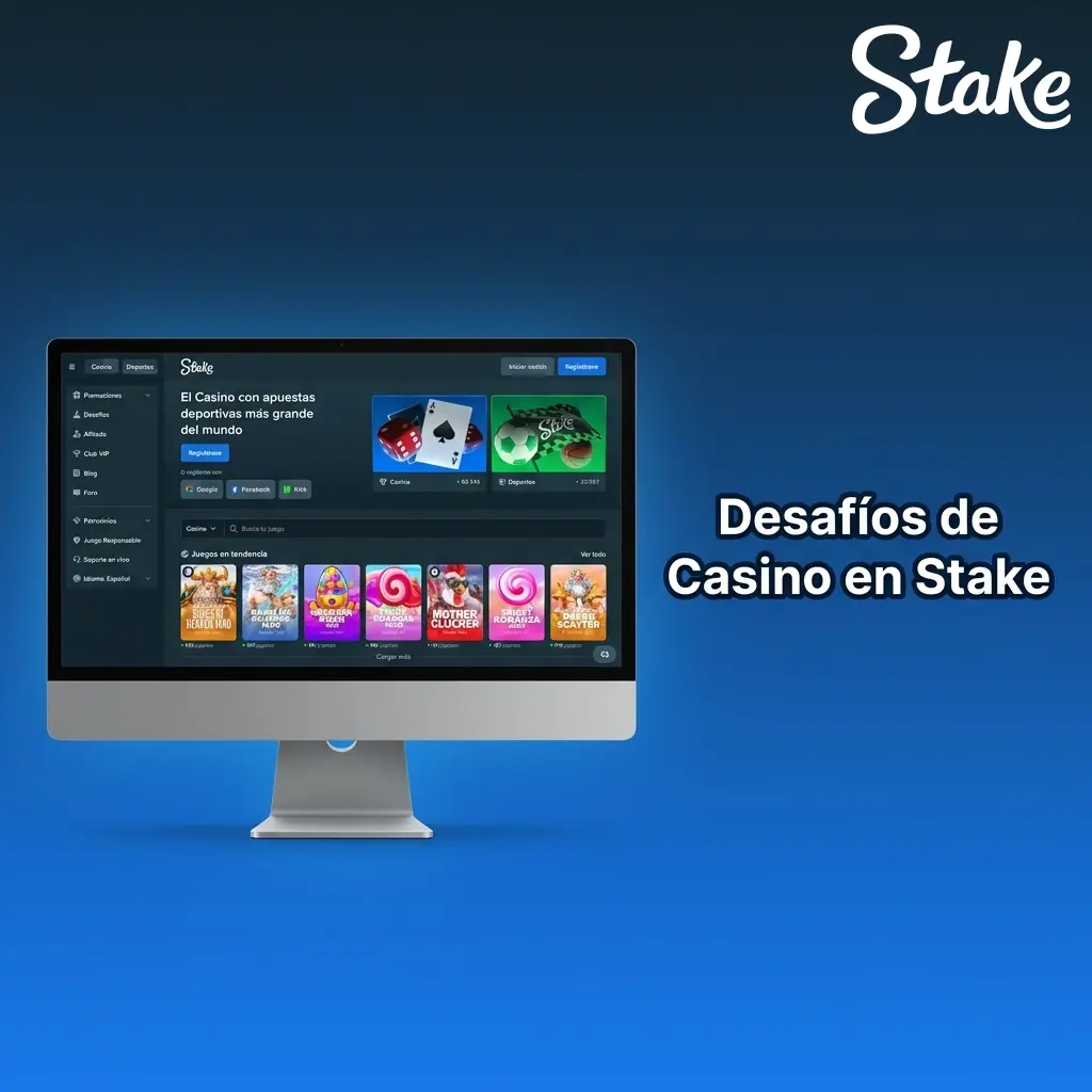 Desafíos de Casino en Stake: compite en tragamonedas para ganar premios en criptomonedas con apuestas mínimas.