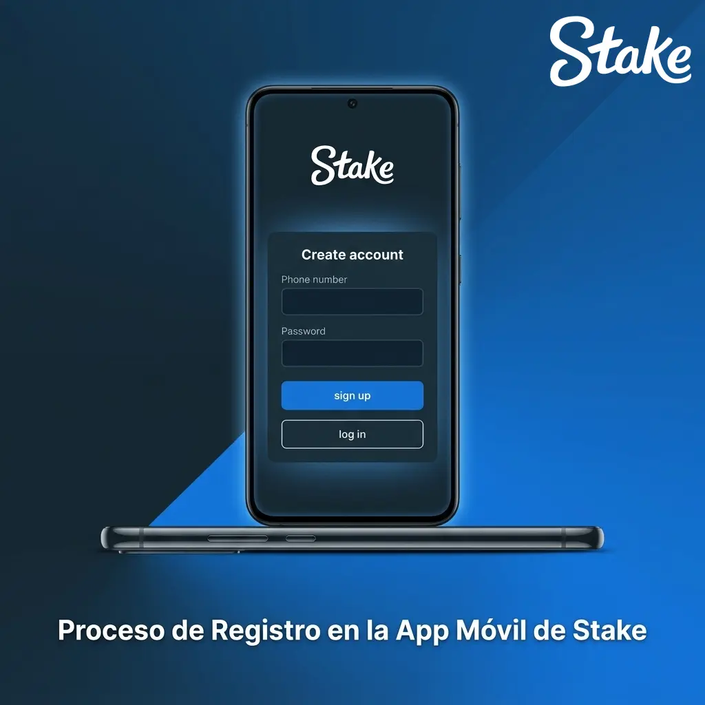 Proceso de registro en la app móvil de Stake para apuestas deportivas y casino en Perú
