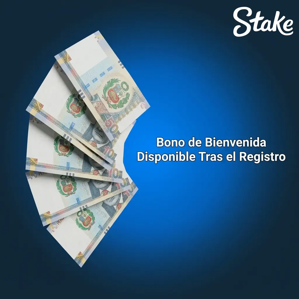 Bono de bienvenida 100% en primer depósito en Stake para casino y apuestas deportivas tras registro